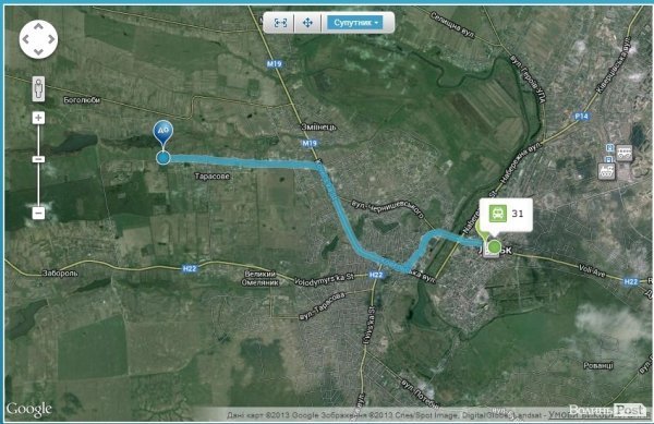 Сервіс easy way визначає, що рух маршрутом №31 займе в дорозі близько 30 хвилин
